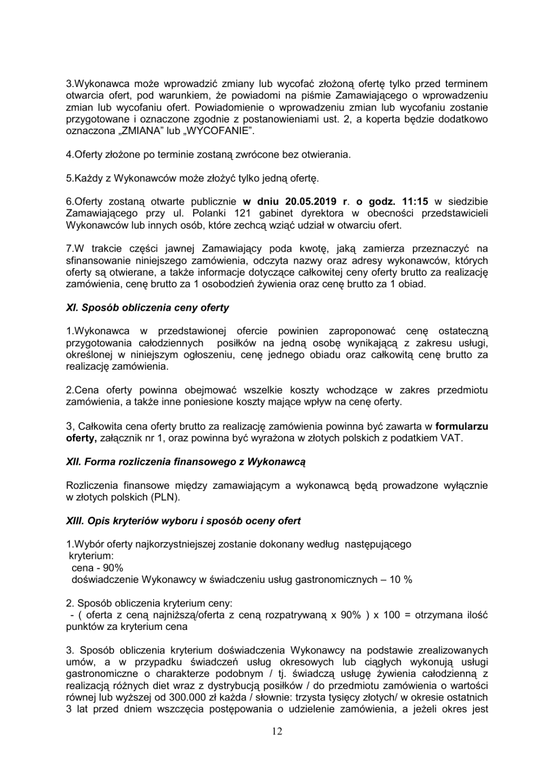 tre ogoszenia zamwie pulicznych