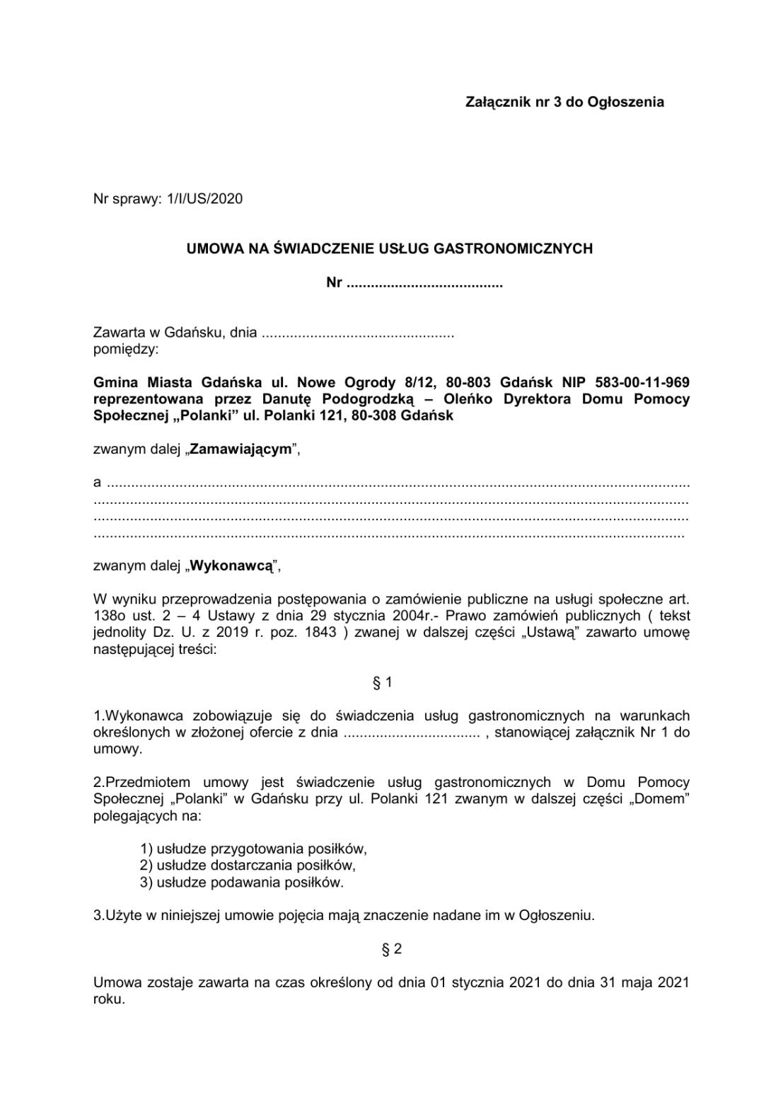 tre ogoszenia zamwie pulicznych