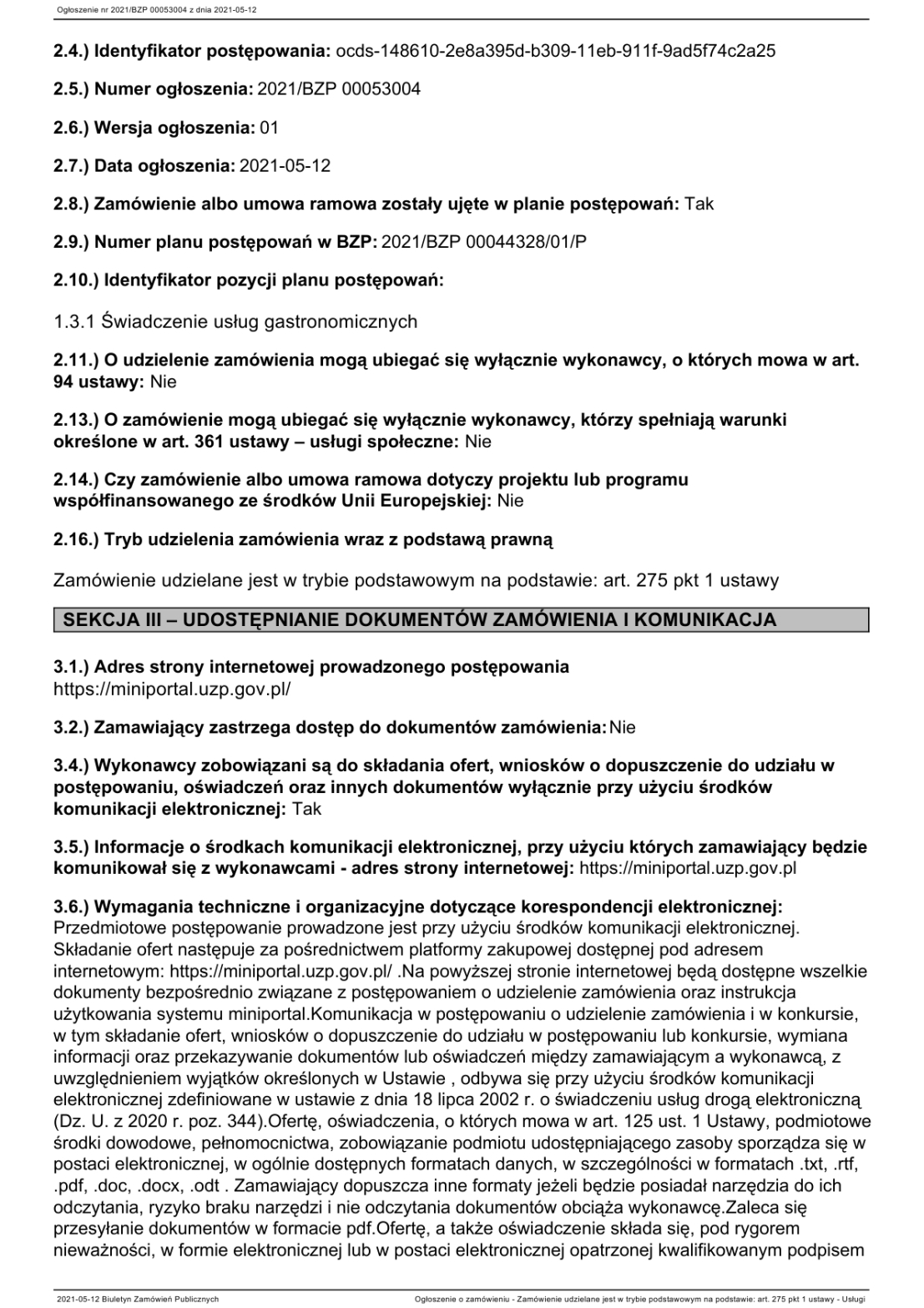 tre ogoszenia zamwie pulicznych