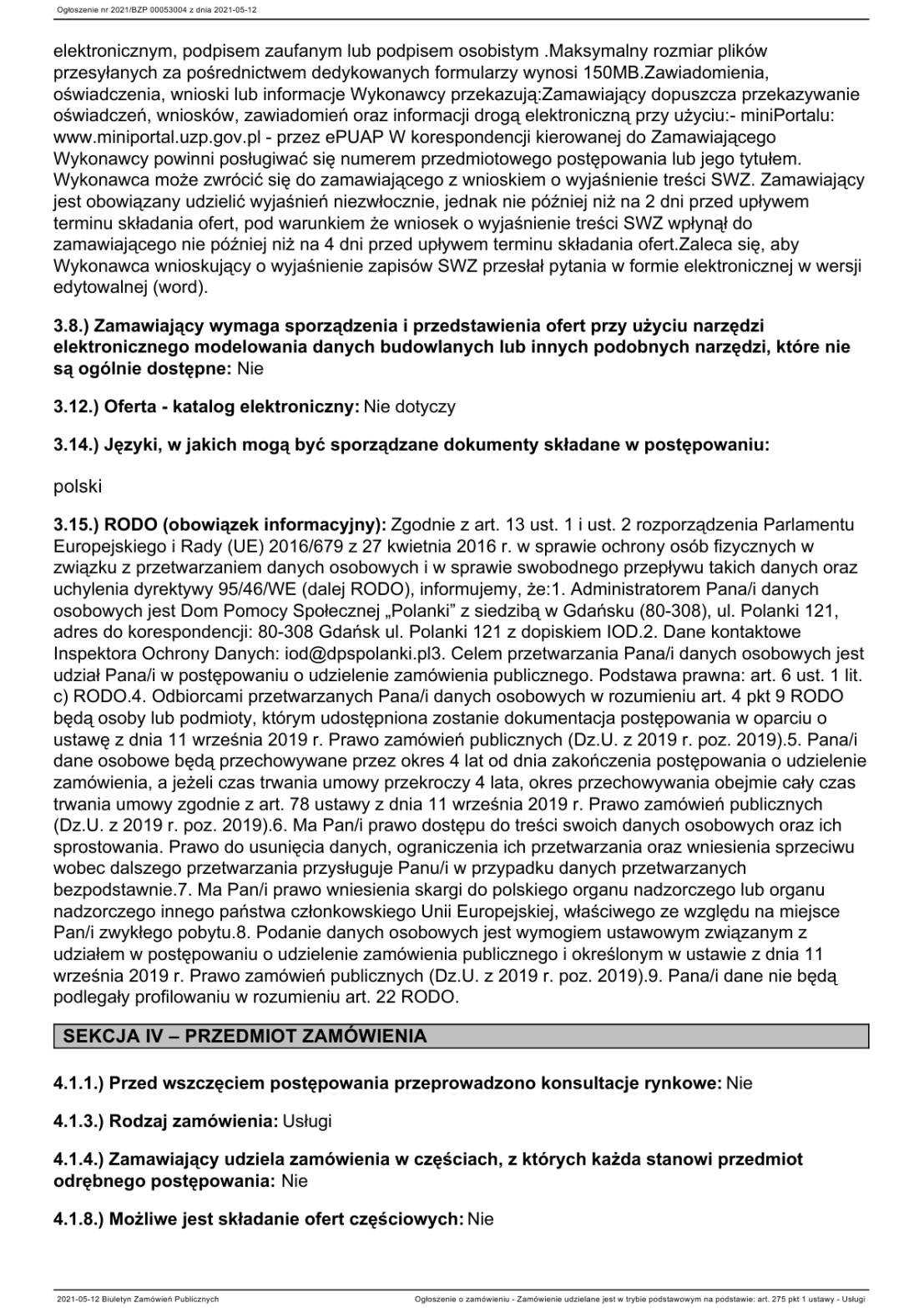 tre ogoszenia zamwie pulicznych