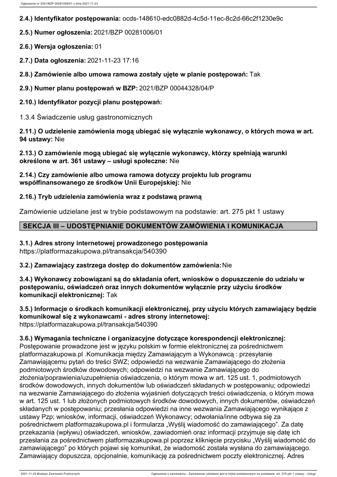tre ogoszenia zamwie pulicznych
